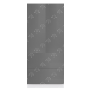 Valencia Series High-Gloss Finish in Gray  Pantry Finish Pantry Cabinet with Inverted Door W30