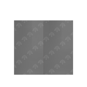 Valencia Series High-Gloss Finish in Gray  Wall Cabinet W24