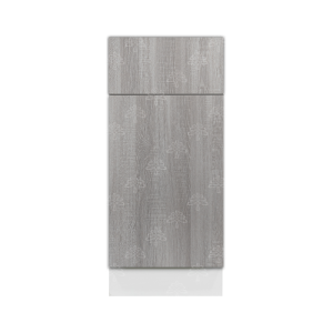 Valencia Series Misty Gray Wood Grain Finish  Base Cabinet W18