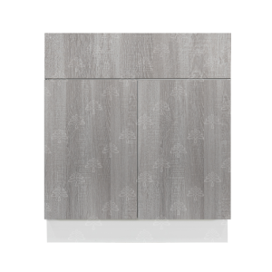 Valencia Series Misty Gray Wood Grain Finish  Base Cabinet Roll Out Tray W33