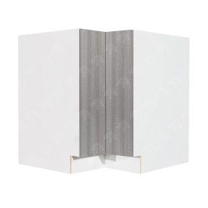 Valencia Series Misty Gray Wood Grain Finish  Base Lazy Susan Cabinet W36