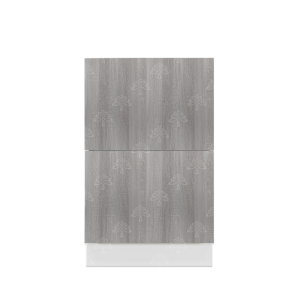 Valencia Series Misty Gray Wood Grain Finish Base Cabinet W36