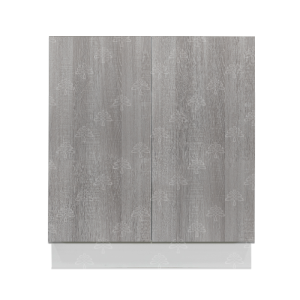 Valencia Series Misty Gray Wood Grain Finish  Full Height Base Cabinet W36