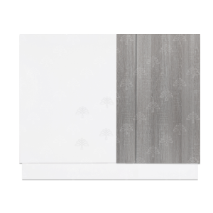 Valencia Series Misty Gray Wood Grain Finish  Full Height Blind Base Cabinet W45