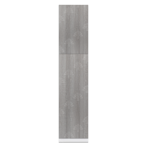 Valencia Series Misty Gray Wood Grain Finish  Pantry Cabinet with Roll Out Tray W18