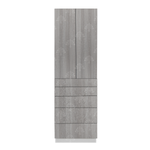 Valencia Series Misty Gray Wood Grain Finish  Pantry Finish Pantry Cabinet with Inverted Door W24