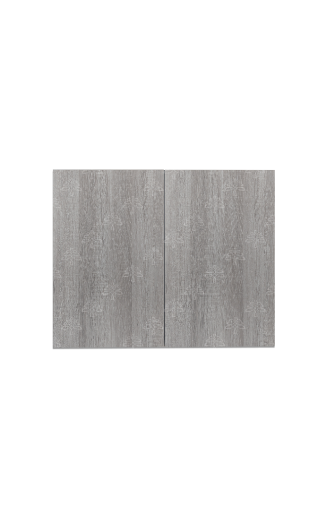Valencia Series Misty Gray Wood Grain Finish  Wall Cabinet W27