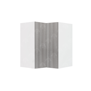 Valencia Series Misty Gray Wood Grain Finish Wall Lazy Susan Cabinet W24