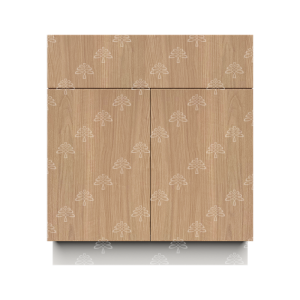 Valencia Series Rose Teak Wood Textured Finish Base Cabinet W27