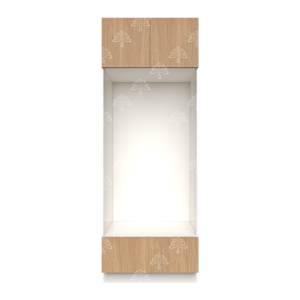 Valencia Series Rose Teak Wood Textured Finish Double Oven Cabinet with Large Drawer Face W30