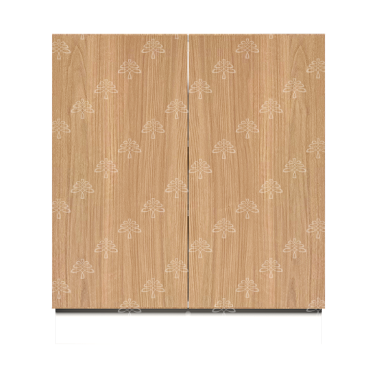 Valencia Series Rose Teak Wood Textured Finish Full Height Base Cabinet W33