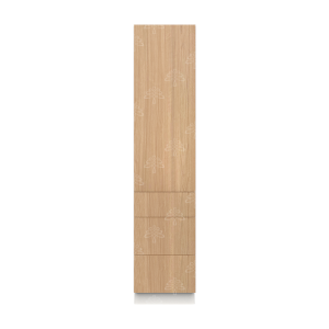 Valencia Series Rose Teak Wood Textured Finish Pantry Finish Pantry Cabinet with Inverted Door W18