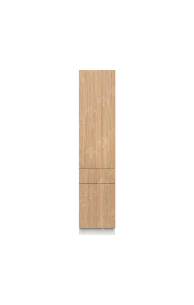 Valencia Series Rose Teak Wood Textured Finish Pantry Finish Pantry Cabinet with Inverted Door W18