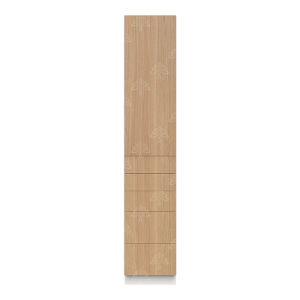 Valencia Series Rose Teak Wood Textured Finish Pantry Finish Pantry Cabinet with Inverted Door W18