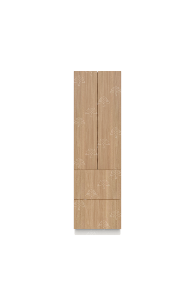 Valencia Series Rose Teak Wood Textured Finish Pantry Finish Pantry Cabinet with Inverted Door W24