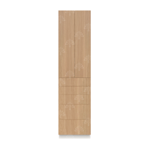 Valencia Series Rose Teak Wood Textured Finish Pantry Finish Pantry Cabinet with Inverted Door W24