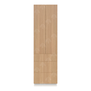 Valencia Series Rose Teak Wood Textured Finish Pantry Finish Pantry Cabinet with Inverted Door W30