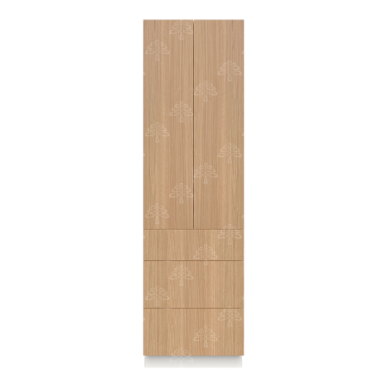 Valencia Series Rose Teak Wood Textured Finish Pantry Finish Pantry Cabinet with Inverted Door W30