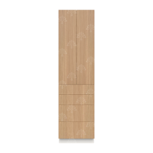 Valencia Series Rose Teak Wood Textured Finish Pantry Finish Pantry Cabinet with Inverted Door W30