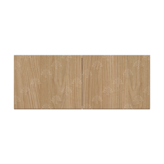 Valencia Series Rose Teak Wood Textured Finish Wall Cabinet W36