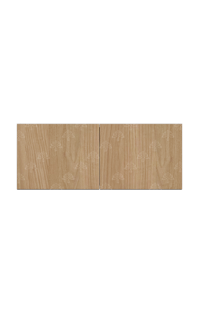 Valencia Series Rose Teak Wood Textured Finish Wall Cabinet W36