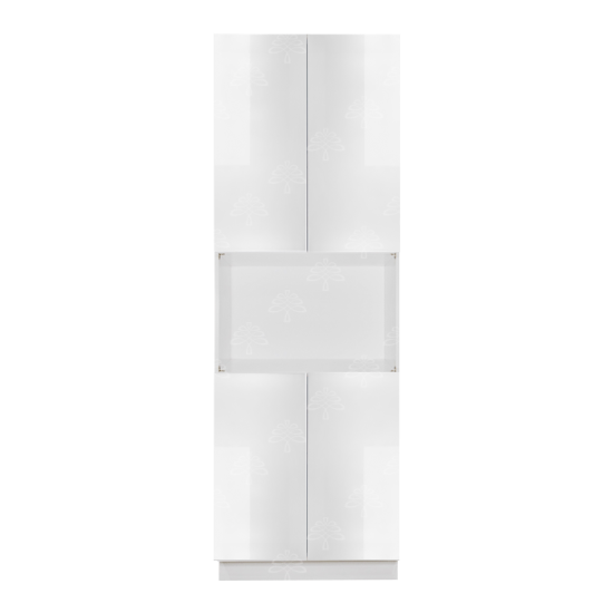 Valencia Series High-Gloss Finish in White  Microwave Oven Cabinet W30