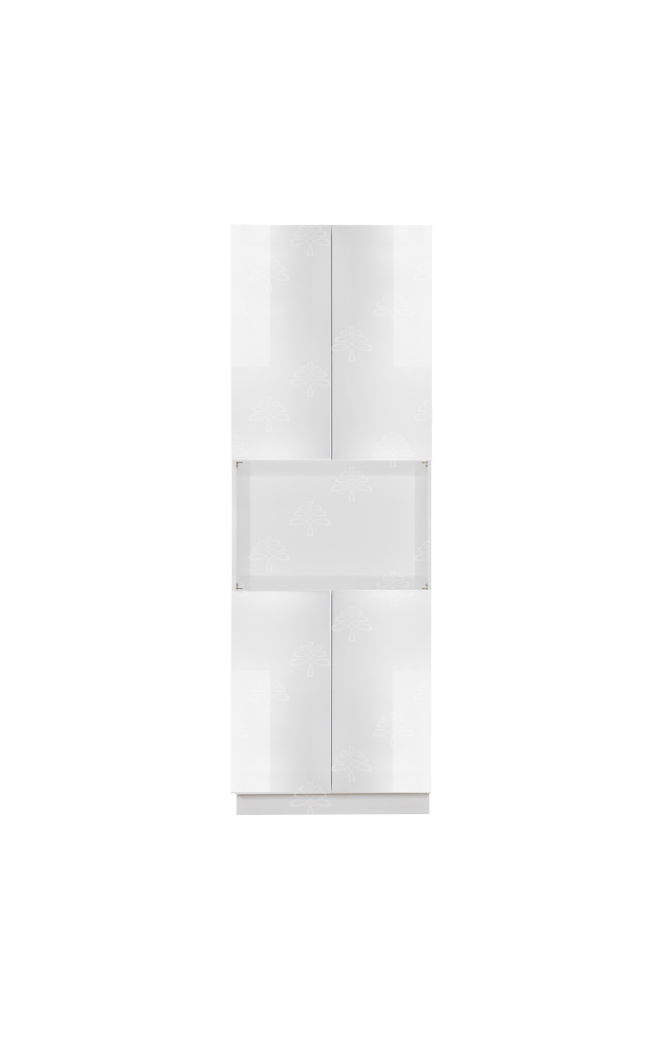 Valencia Series High-Gloss Finish in White  Microwave Oven Cabinet W30