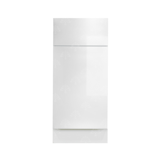 Valencia Series High-Gloss Finish in White  Tall Vanity Base Cabinet W18