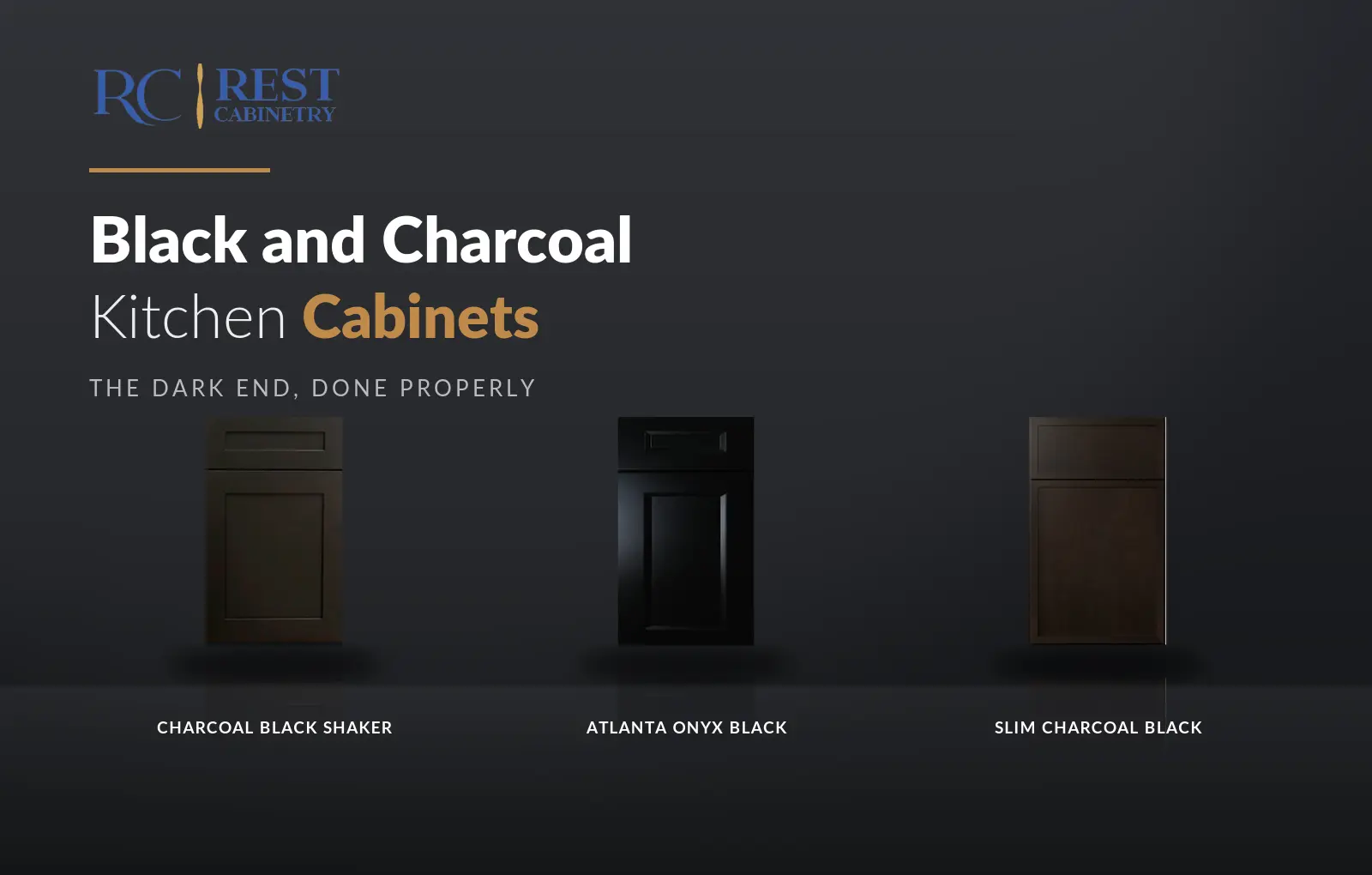 Black and Charcoal Kitchen Cabinets: Doing the Dark End Properly