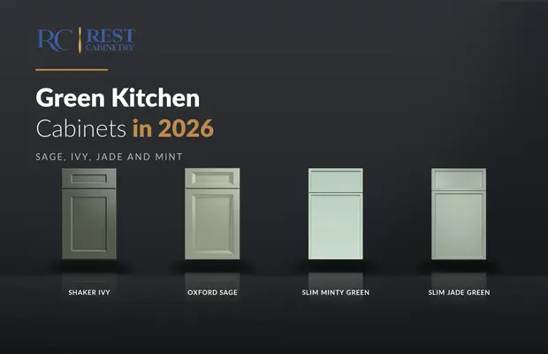 Green Kitchen Cabinets: Sage, Ivy, Jade and Mint
