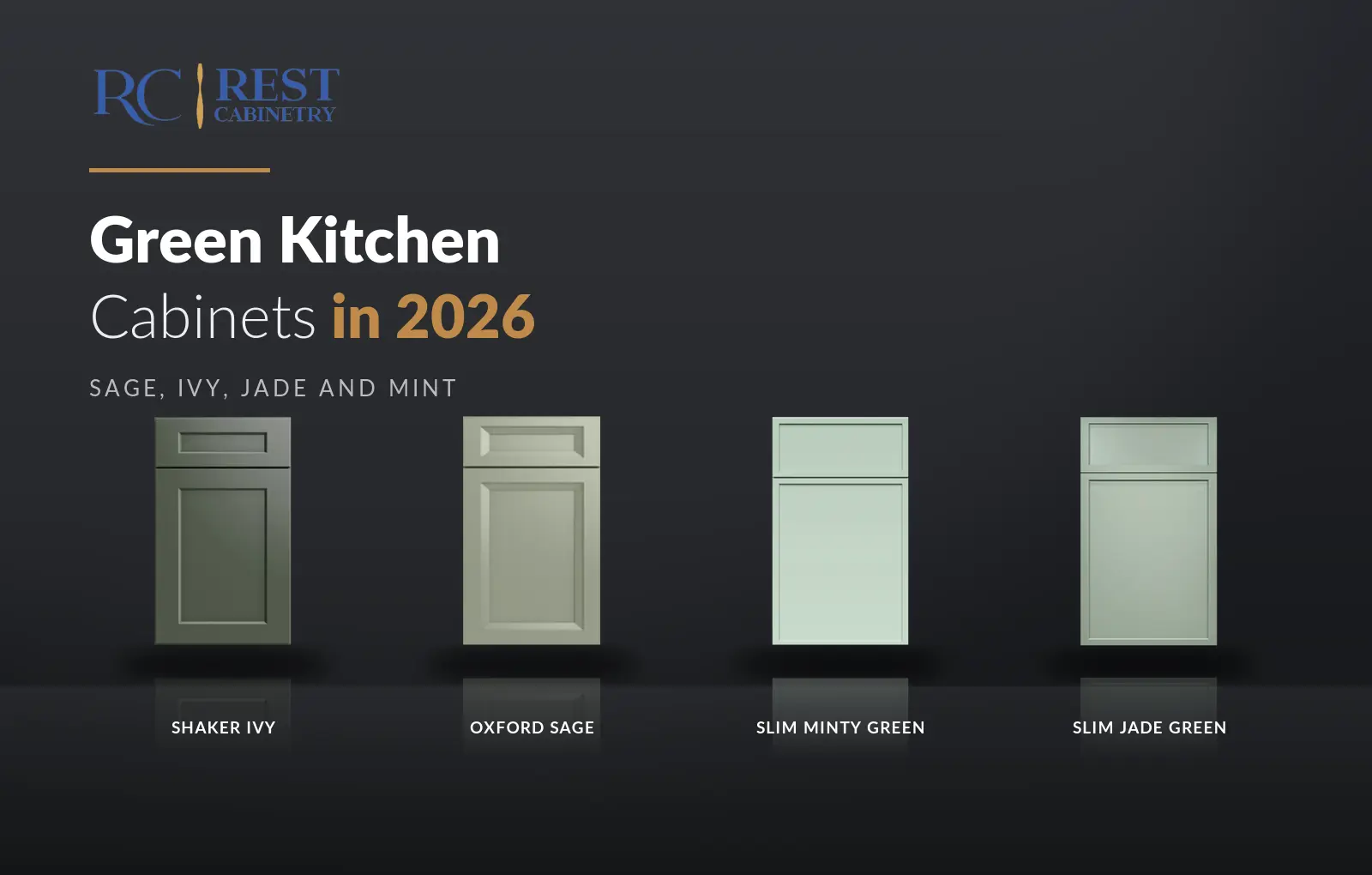 Green Kitchen Cabinets: Sage, Ivy, Jade and Mint