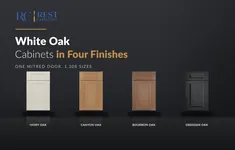 White Oak Kitchen Cabinets: Ivory, Canyon, Bourbon and Obsidian