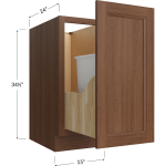 Full Height Single Door Base W/ Single Trash Can Pullout