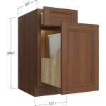 Single Door / Single Drawer Base W/ Single Trash Can Pullout