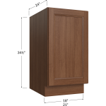 Full Height Single Door Base W/ Double Trash Can Pullout