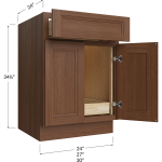 Double Door / Single Drawer Single Rollout Shelf Bases