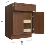 Double Door / Single Drawer Double Rollout Shelf Bases