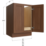 Full Height Double Door Single Rollout Shelf Bases