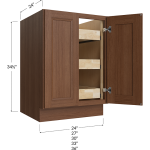 Full Height Double Door Triple Rollout Shelf Bases