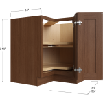 Lazy Susan Corner Base Cabinet with Trays