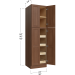 Utility Cabinet - Four Door Four Rollout Trays
