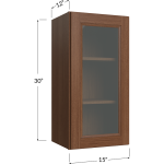 Single Open Framed Glass Door Walls 30" High
