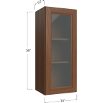 Single Open Framed Glass Door Walls 36" High