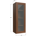 Single Open Framed Glass Door Walls 42" High