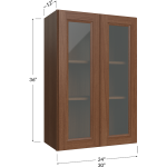 Double Open Framed Glass Door Walls 36" High