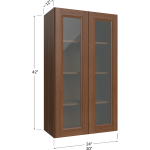 Double Open Framed Glass Door Walls 42" High