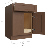 Bases de dos puertas / un cajón con una repisa extraíble