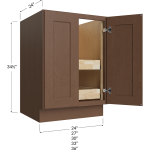 Full Height Double Door Double Rollout Shelf Bases