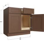 Double Door / Double Drawer Single Rollout Shelf Bases