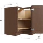 Lazy Susan Corner Base Cabinet with Trays